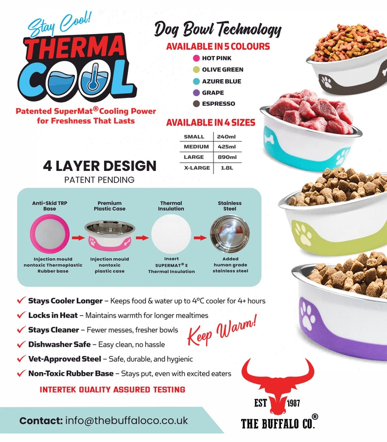 Espresso-Thermacool Dog (& Cat) Bowls