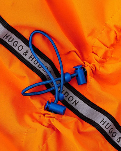 Reflective Hooded Dog Overalls - Neon Orange