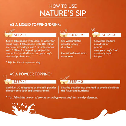 Pawfect Nature's Sip Camel Milk Powder with Papaya, Banana, Broccoli & Flaxseeds| Easily Digestible| Pre & Probiotics| Healthy Topper| Low Glycemic| Hydration Support