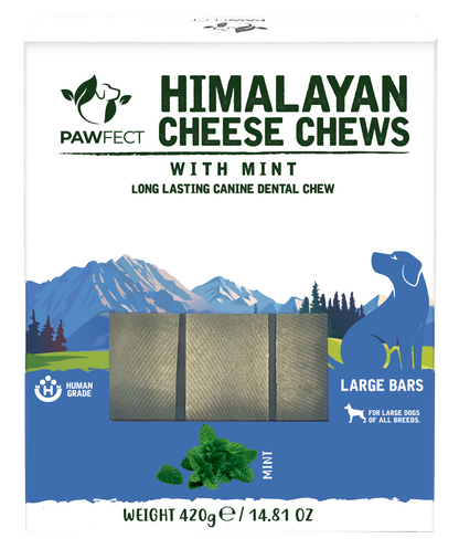 Pawfect Himalayan Cheese Chews with Mint for Dogs| 100% Natural Dental Stick| Cleans teeth| Removes Plaque and Tartar|High protein| Grain-free | Long lasting chew | Pack of 3
