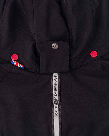 Reflective Hooded Dog Overalls - Black