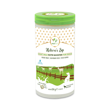 Pawfect Nature's Sip 100% Natural Goat Milk Powder for Dogs & Puppies| Easily Digestible| Source of Vitamins, Minerals, Probiotics| Healthy Topper| Hydration Support