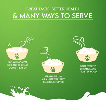 Pawfect Nature's Sip 100% Natural Goat Milk Powder for Dogs & Puppies| Easily Digestible| Source of Vitamins, Minerals, Probiotics| Healthy Topper| Hydration Support