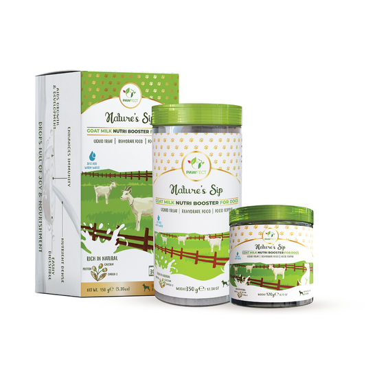 Pawfect Nature's Sip 100% Natural Goat Milk Powder for Dogs & Puppies| Easily Digestible| Source of Vitamins, Minerals, Probiotics| Healthy Topper| Hydration Support