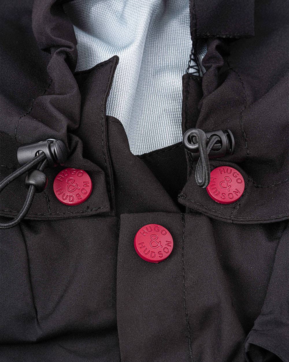 Reflective Hooded Dog Overalls - Black