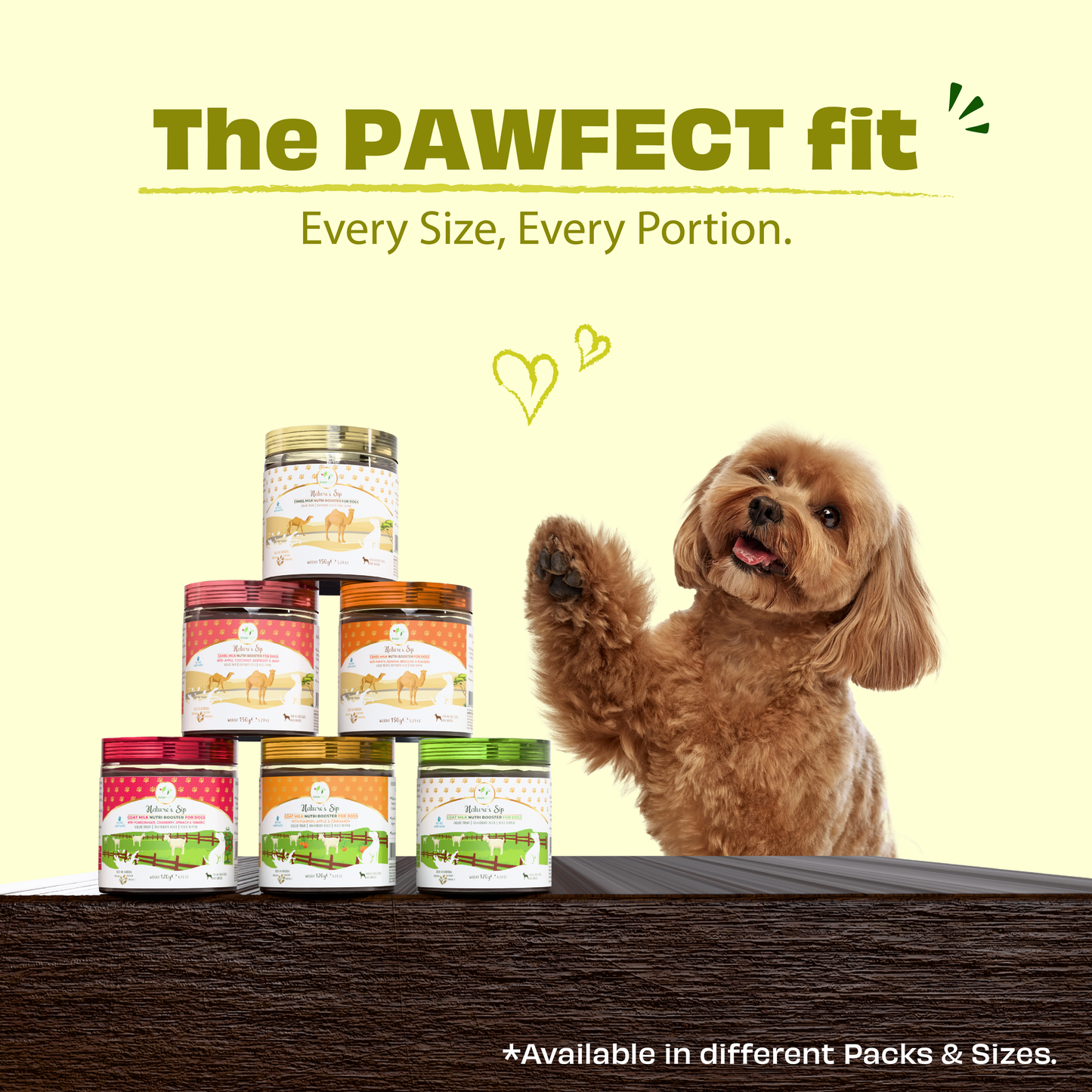Pawfect Nature's Sip 100% Natural Goat Milk Powder for Dogs & Puppies| Easily Digestible| Source of Vitamins, Minerals, Probiotics| Healthy Topper| Hydration Support