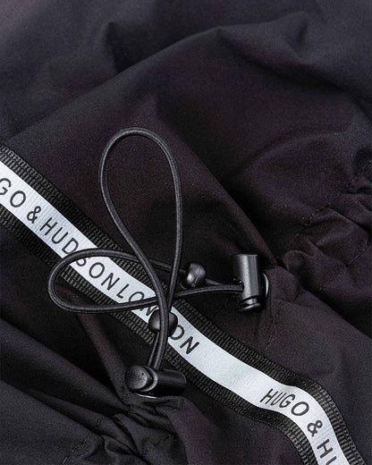 Reflective Hooded Dog Overalls - Black