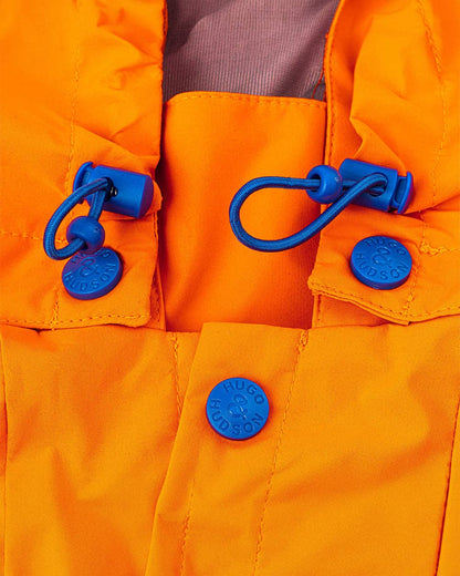 Reflective Hooded Dog Overalls - Neon Orange