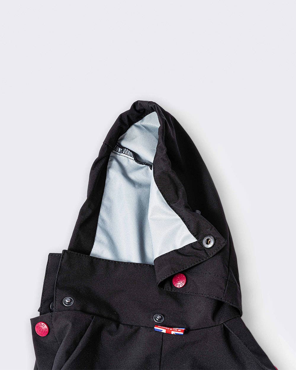 Reflective Hooded Dog Overalls - Black