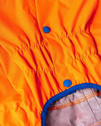 Reflective Hooded Dog Overalls - Neon Orange